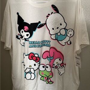 Sanrio Kids T-Shirt - White with Colorful Characters